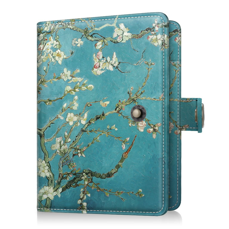 Watercolor Pink And Blue Flowers Blocking Print Passport Holder Cover Case Travel Luggage Passport Wallet Card Holder Made With Leather For Men Women Kids Family 